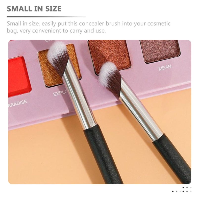 CHILDWEET Eye Concealer Brush Small Angled Makeup Brush for Blending and Concealing Dark Circles and Blemishes Professional Face Cosmetic Tool - Image 3