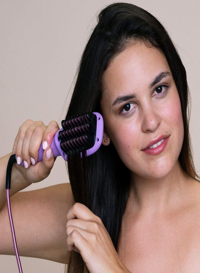ikoo E-Styler Jet Hair Brush for Women, Straightens, Waves, Smooths & Adds Volume, Ion Thermal & Ceramic with Memory Function, Custom Temperature & Rotating Power Cable, Travel Size - Lavender Macaron - Image 4