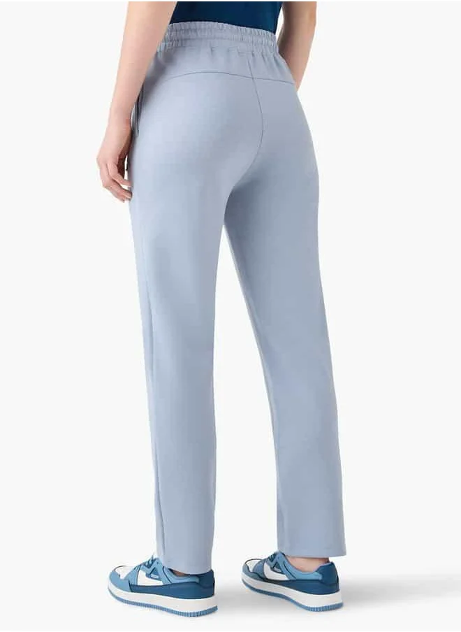 Kappa Kappa Logo Pintuck Detail Track Pants with Pockets and Drawstring Closure
