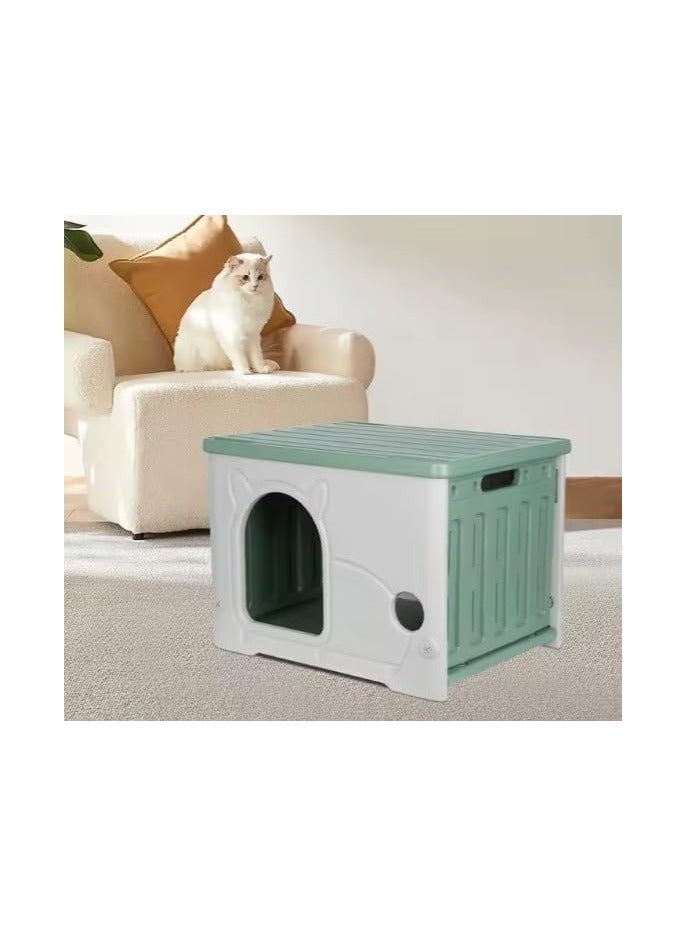 Cat dog House – Indoor/Outdoor Durable Cat Shelter with Cute Design, Easy to Clean, Weather-Resistant .Stray Cats Kitty Shelter .Cave Bed for Cats & Small Pets (54x41x38cm) - Image 3