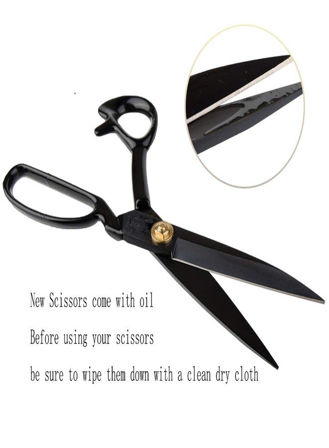 LNKA Sewing Scissors for Fabric Black - Professional Heavy Duty Industrial Strength High Carbon Steel Shears for Leather Paper Sewing Craft Home Office Artists Students Tailors Dressmakers (11 Inch) - Image 5
