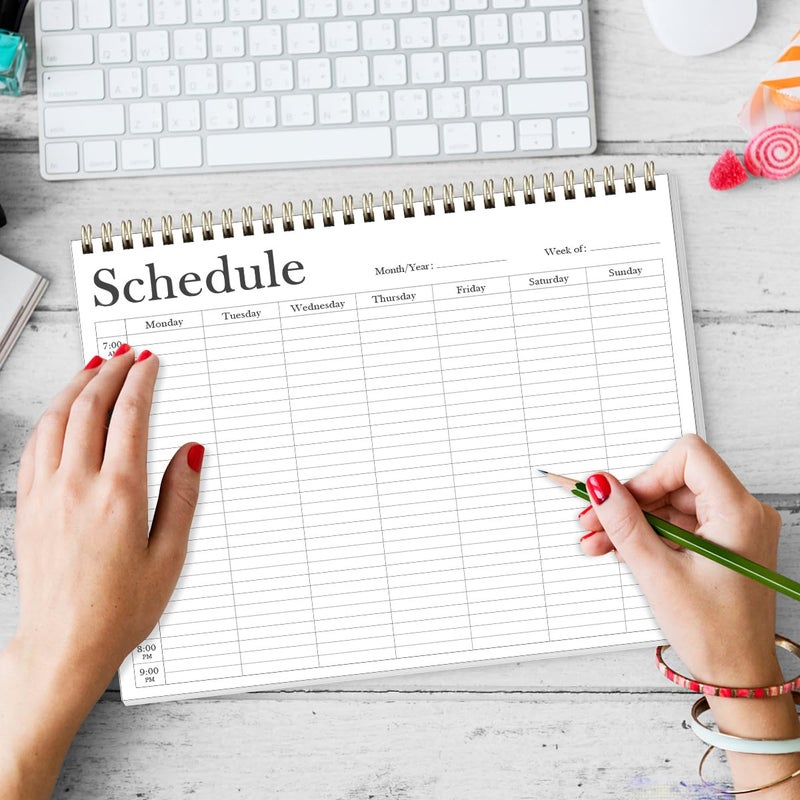 Tuun Fuplan Weekly Schedule Planner - 8.5" x 11" Undated Weekly Planner (Schedule Planner) for Home, Work, School, Projects, 52 Weeks, Black - Image 5