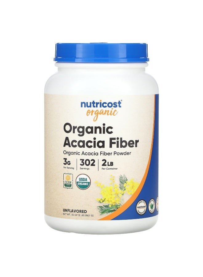 Nutricost, Organic Acacia Fiber Powder, Unflavored, 32 oz (907 g) - Image 1