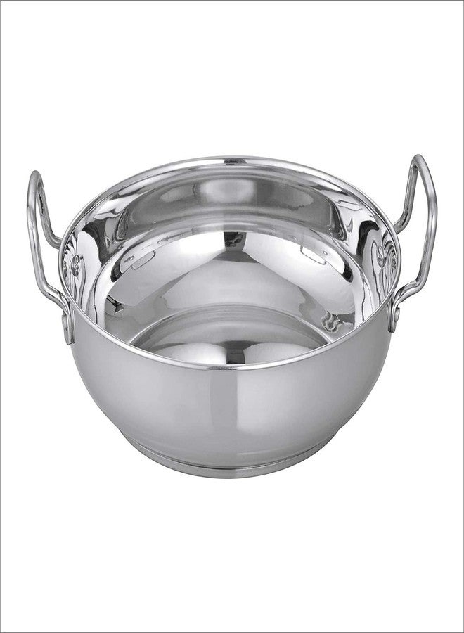 Bartan Star Stainless Steel Induction Bottom Kadhai with Lid - 1000ml & 2000ml - Image 2