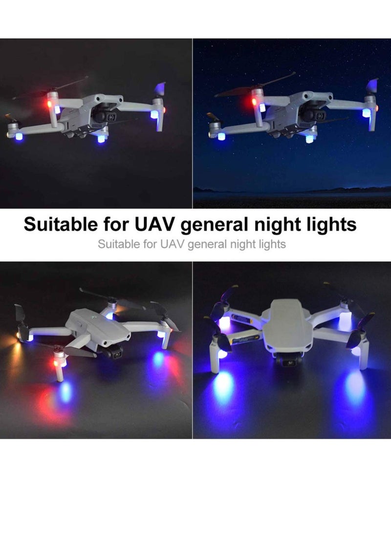 KASTWAVE Drone Night Flight Signal Light, 4 Pcs Anti-collision Indicator Strobe Led Light for DJI Mavic 3/ Air 2s/ Mavic Air 2/ Mavic Mini 2 Drone Accessories Searchlight Identification Burst Light (blue Red) - Image 2