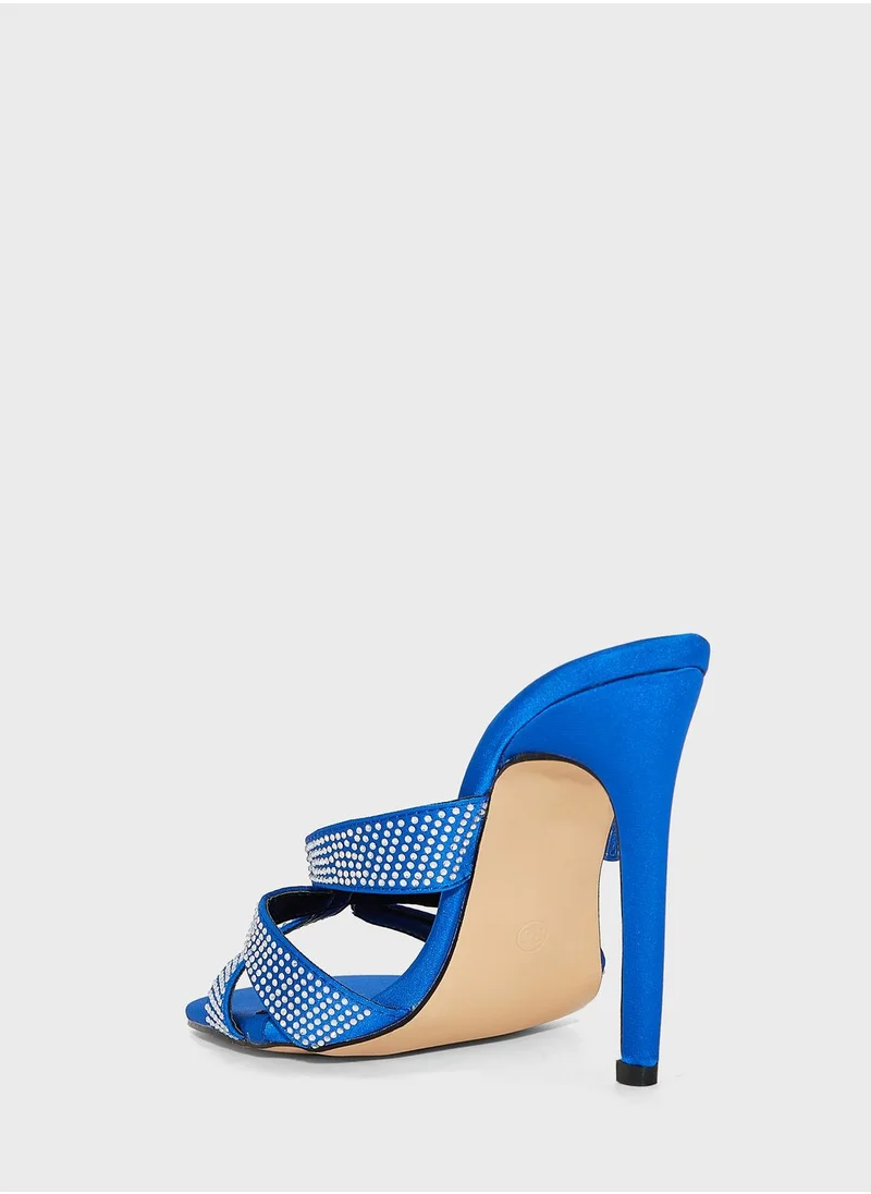 جينجر Embellished  High Heel Mules