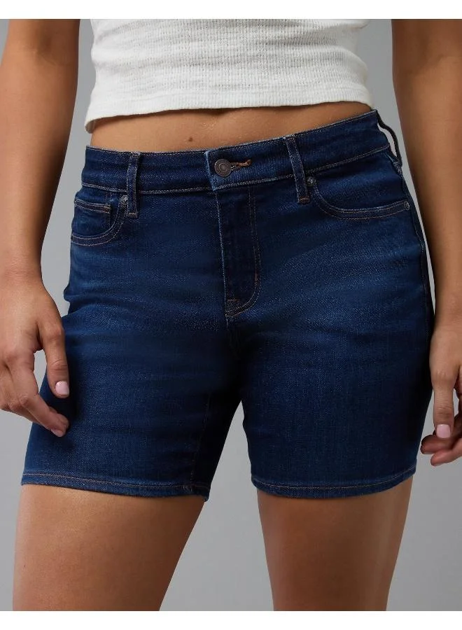 امريكان ايجل AE Next Level High-Waisted Skinny Bermuda Denim Short