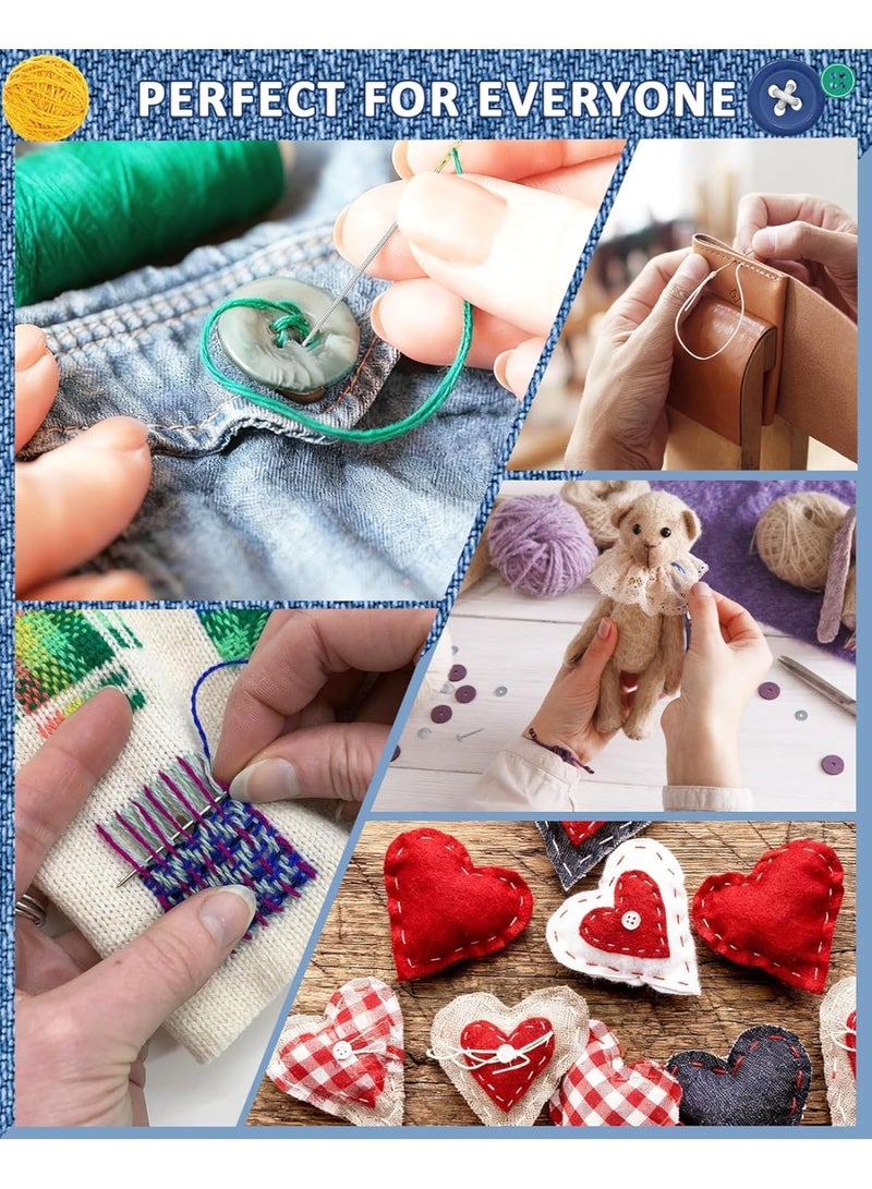 Complete Sewing Kit for Mothers, Grandmas, Women, Wives, Teen Girls, Beginners, Travelers – Portable Home and Travel Sewing Supplies Set with Assorted Color Threads, 30 Needles of Various Sizes, Small Thread Snips, Flexible Measuring Tape, Thimble Finger Protector, Needle Threader, Durable Transparent Plastic Case for Home, Dorm Room, Office, Quick Clothing Repairs, DIY Sewing Projects, Mother’s Day Gifts, Practical and Compact Sewing Accessories - Image 4