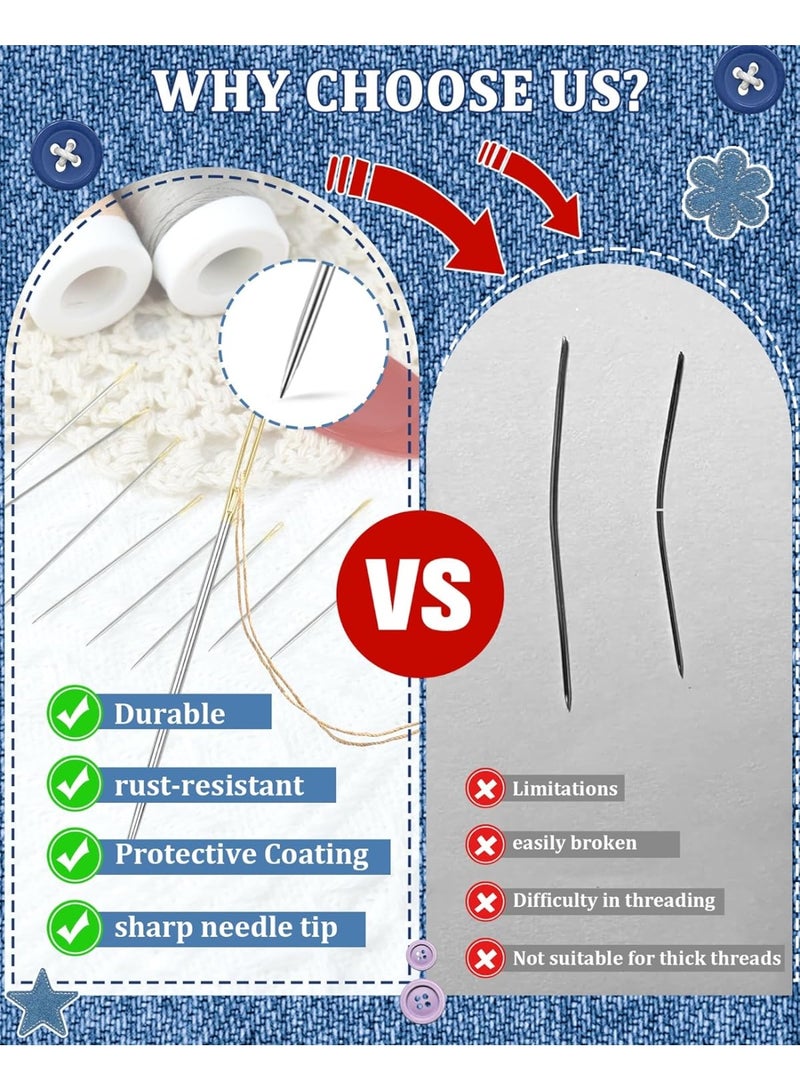 Complete Sewing Kit for Mothers, Grandmas, Women, Wives, Teen Girls, Beginners, Travelers – Portable Home and Travel Sewing Supplies Set with Assorted Color Threads, 30 Needles of Various Sizes, Small Thread Snips, Flexible Measuring Tape, Thimble Finger Protector, Needle Threader, Durable Transparent Plastic Case for Home, Dorm Room, Office, Quick Clothing Repairs, DIY Sewing Projects, Mother’s Day Gifts, Practical and Compact Sewing Accessories - Image 2