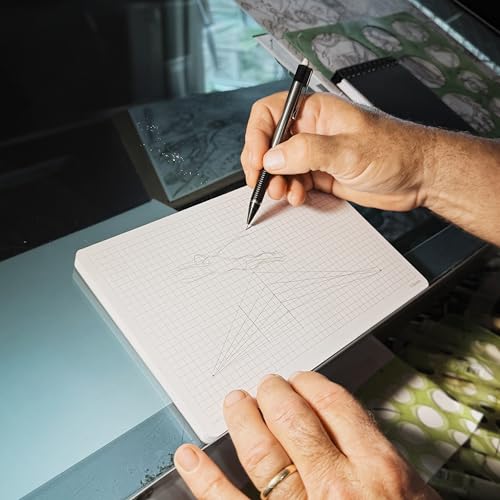 Notsu Graph Desk Notepad 2 Pack | Minimalist Graphing Memo Mouse Pads with Premium Thick Paper, Small 5.5" x 8.5" - Image 3