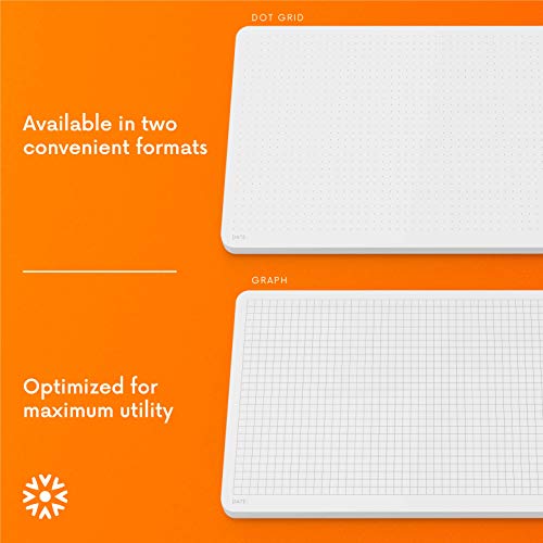 Notsu Graph Desk Notepad 2 Pack | Minimalist Graphing Memo Mouse Pads with Premium Thick Paper, Small 5.5" x 8.5" - Image 5