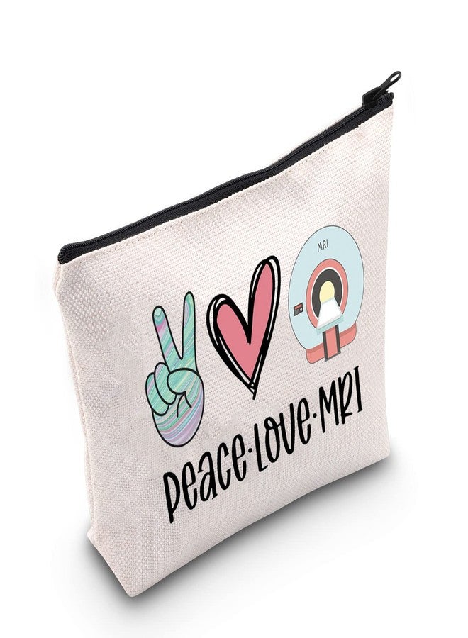 POFULL MRI Tech Gift Radiology Gift Peace Love MRI Cosmetic Bag Rad Tech Gift (MRI bag) - Image 1