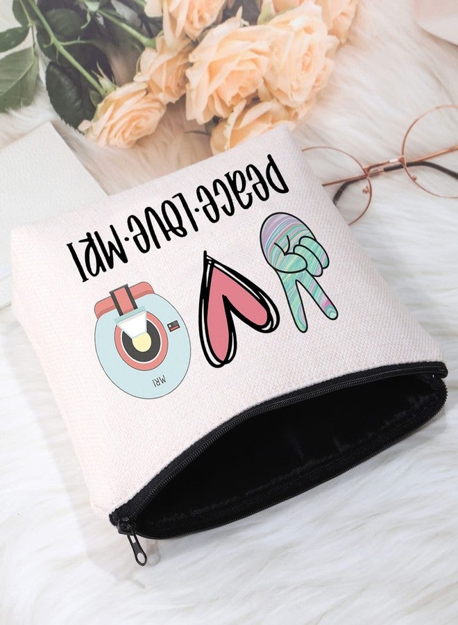 POFULL MRI Tech Gift Radiology Gift Peace Love MRI Cosmetic Bag Rad Tech Gift (MRI bag) - Image 3