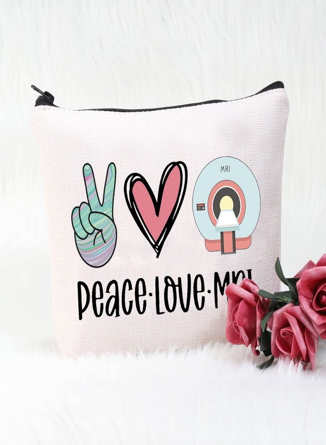 POFULL MRI Tech Gift Radiology Gift Peace Love MRI Cosmetic Bag Rad Tech Gift (MRI bag) - Image 4
