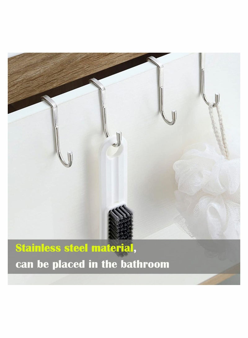 Y&D 4Pack Over Cabinet Hook Double S Shaped Drawer Hanger Stainless Steel Heavy Duty Hooks for Kitchen Closet Bathroom Wardrobe Door to Hang Clothes Towels - Image 3