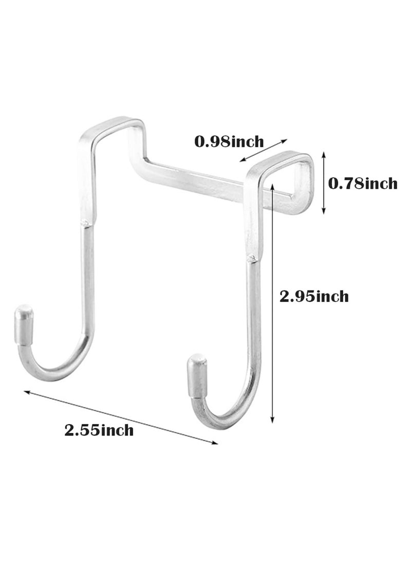 Y&D 4Pack Over Cabinet Hook Double S Shaped Drawer Hanger Stainless Steel Heavy Duty Hooks for Kitchen Closet Bathroom Wardrobe Door to Hang Clothes Towels - Image 5