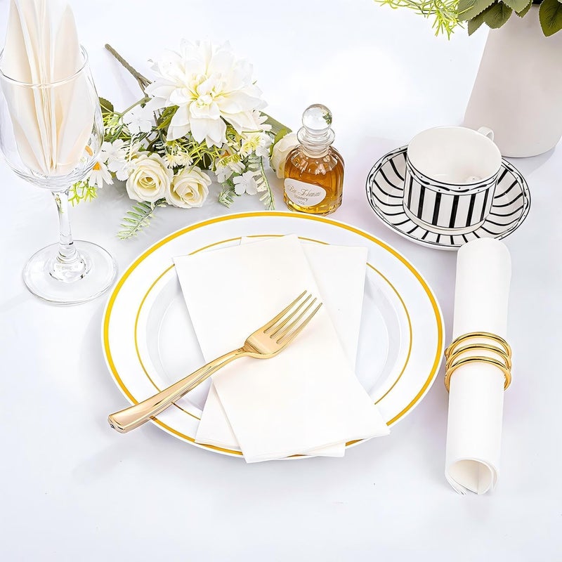Jebblas Jiebblas Wedding Napkins, 30 x 43 cm, Absorbent and Tear-Resistant, Ideal for Birthdays, Anniversaries and Other Festive Occasions, Pack of 100 (30 x 43 cm) - Image 2