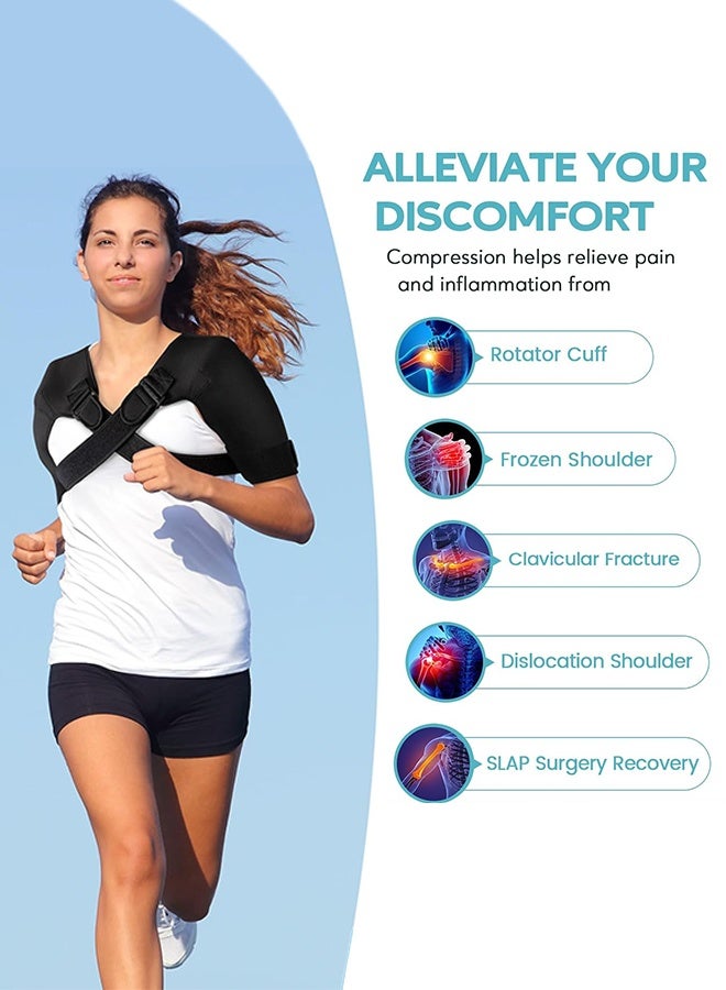 Polish'D Double Shoulder Support Shoulder Wrap Protector Shoulder Strap Brace, Adjustable Shoulder Support Brace, Shoulder Support for Pain Relief & Injury Preventio for Men and Women - Image 5