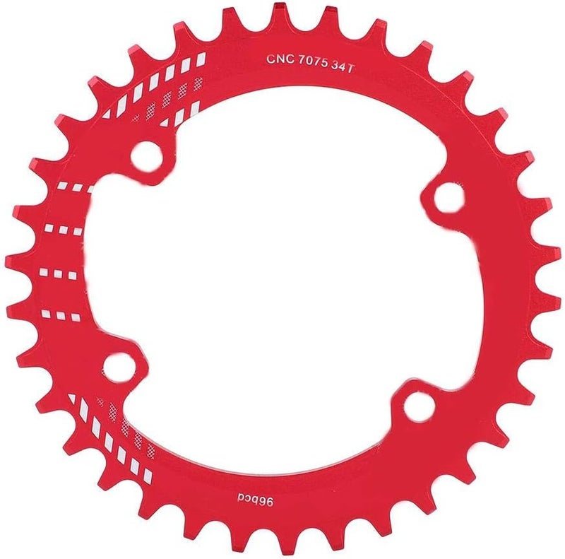 woobles Bike Chainring, Single Speed Chain Ring BCD 96MM Narrow Wide Chainring Single Chain Ring 32T 34T 36T 38T - Image 1