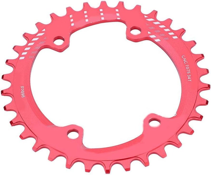 woobles Bike Chainring, Single Speed Chain Ring BCD 96MM Narrow Wide Chainring Single Chain Ring 32T 34T 36T 38T - Image 3