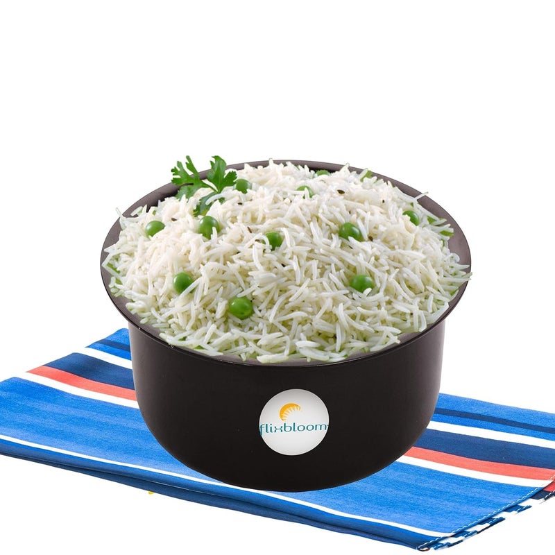 Flixbloom Regal Black Combo Sets of 2 Tope with Lid 1 LTR 2 LTR Hard Anodised Induction BaseLPG Gas Stove Friendly Cookware TopeContainerPatilaTapeliBhagona for Cooking Serving - Image 2