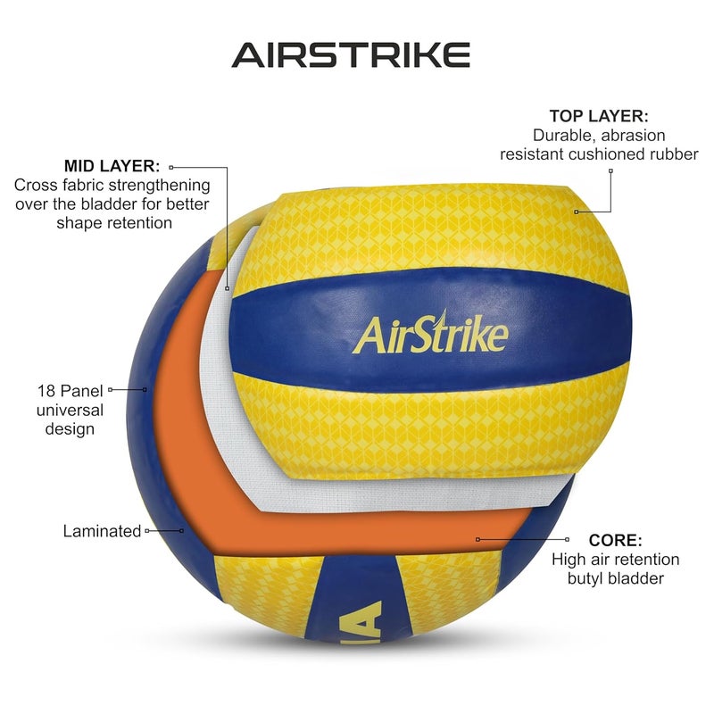 Nivia Airstrike PU Volleyball - Size 4 - Image 2