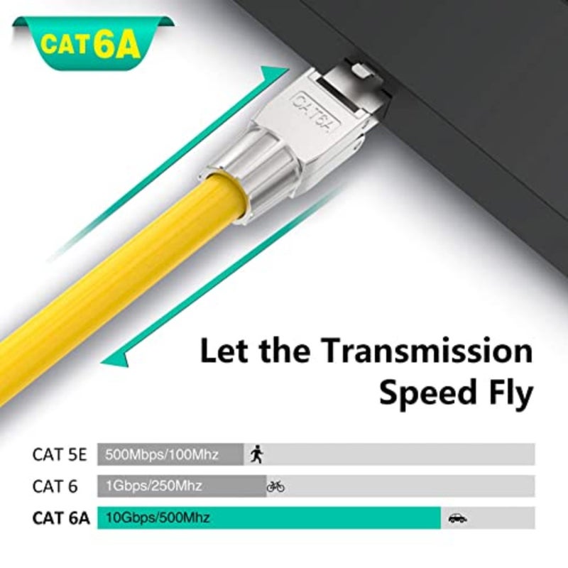 موصلات RJ45 Cat6A لشبكة 10G Ethernet، وإنهاء كابل SFTP/UTP المحمي، وتصميم قابل لإعادة الاستخدام بدون أدوات، وتركيب ميداني سريع باللون الرمادي - Image 5