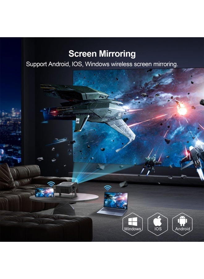 Xnano HA109 Mini Projector, Portable Projector 4K Support Compatible with iOS/Android/Windows/TV Stick/USB/HDMI - Image 5