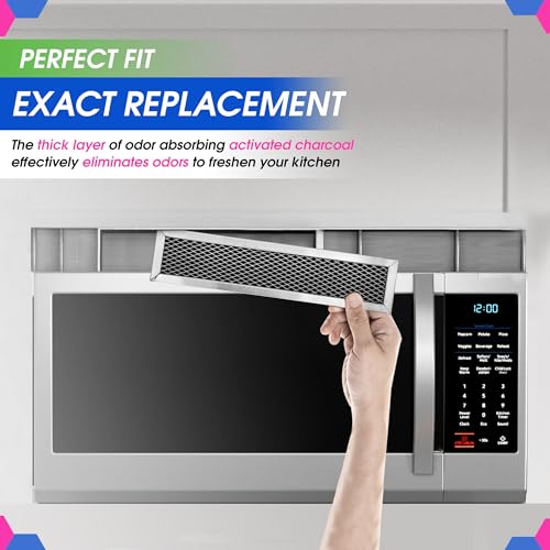 Bagean Microwave Charcoal Filter 11.02” x 2.52” for JX81D WB02X10943 GE Microwave Filter Replacement - This Carbon Filter Freshens and Filters Kitchen Air Entering the Over-the-Range Oven Vent Fan (2-Pack) - Image 5