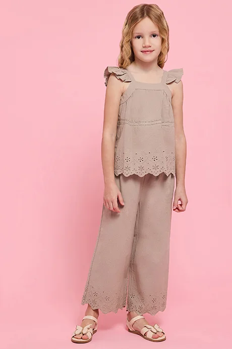 R&B Schiffli Top and Pant Set