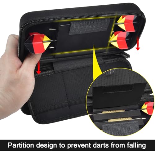 GWCASE Case for 6 Steel and Soft Tip Darts, Darts Carrying Storage Holder Fits for Dart Tips, Shafts and Flights and Extra Accessories (Box Only) - Image 5