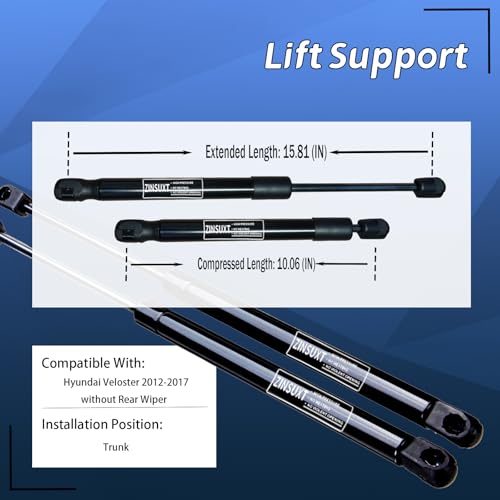 ZINSUXT Rear Hatch Struts Tailgate Lift Supports Trunk Liftgate Struts Gas Spring for Hyundai Veloster 2012-2017 Without Rear Wiper - Image 4