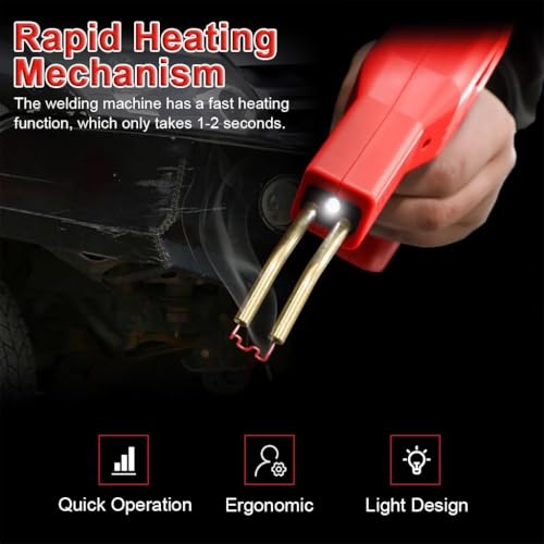 AZRMOH® 50W Plastic Welding Machine Kit with 200Pcs 4 Types of Staples, Plastic Welding Car Bumper Crack Repairing Hot Stapler Heating Kit Plastic Machine Gun Car Bumper Repair Kit - Image 5