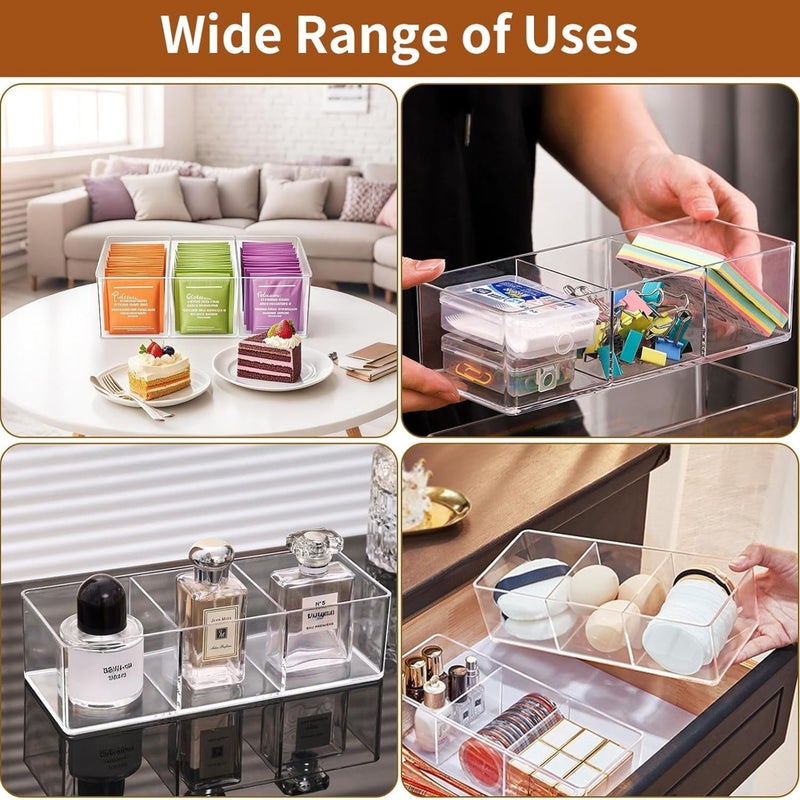 Tea Bag Storage Box Three Compartment Holds 60 Tea Bags Durable Plastic Open Top Design Kitchen Storage Solution Style 1 - Image 5