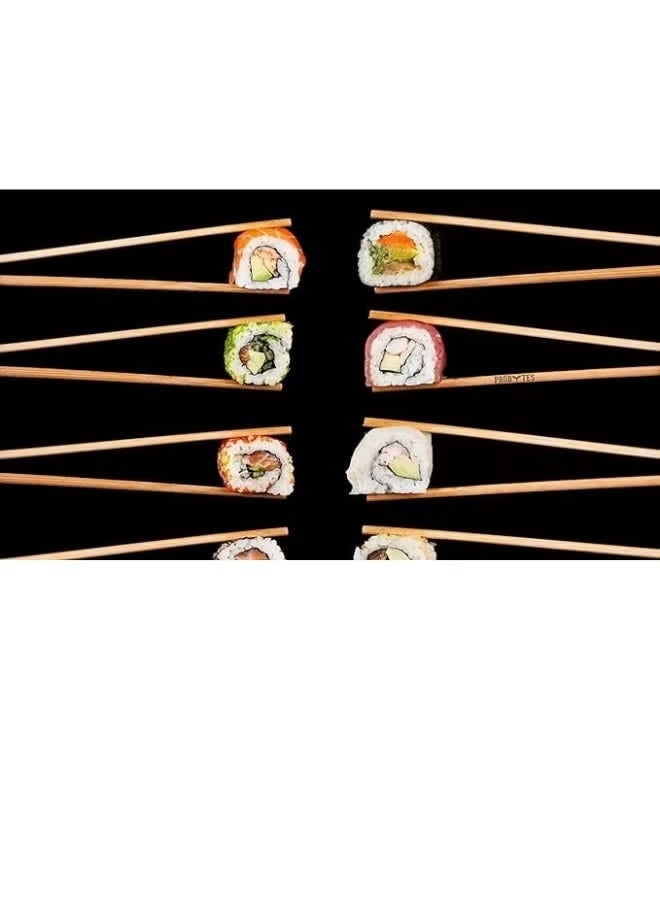 10 Pairs Reusable Bamboo Chopsticks - Long, lightweight chopsticks for sushi, rice noodles, and Asian dishes. Chinese and Japanese tableware - Image 2