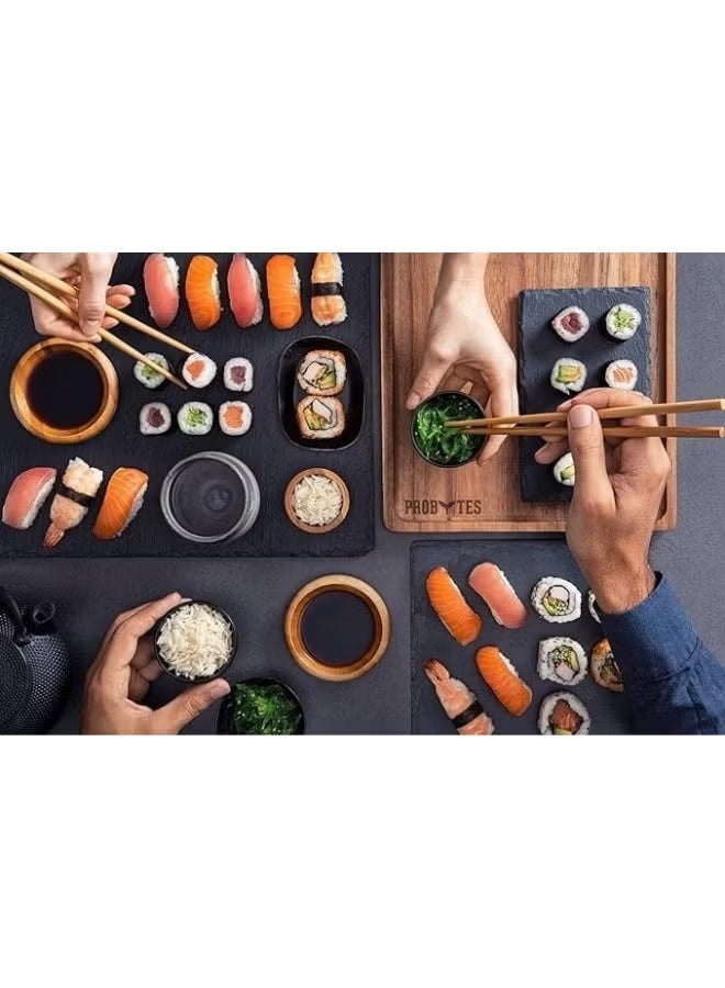 10 Pairs Reusable Bamboo Chopsticks - Long, lightweight chopsticks for sushi, rice noodles, and Asian dishes. Chinese and Japanese tableware - Image 3