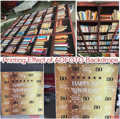 AOFOTO 8x8ft Bookshelf Backdrop for Photography Book Store School Library Literary Education Bookcase Background Vinyl Wallpaper Study Room Interior Decoration Kids Adult Portrait Photoshoot Props - Image 5