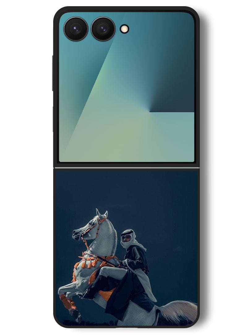 Theodor Case Compatible with Samsung Galaxy Z Flip 7 - 6.9 Inch Protection Shockproof Bumper Cover Horse - Image 1