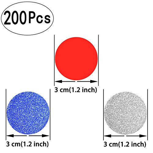 AWESON PARTY Independence Day Party Table Confetti Decor - Circle Dots Table Scatter Confetti Patriotic National Day American Baby Shower Presidents Birthday Party Confetti Decorations, 200pc - Image 2