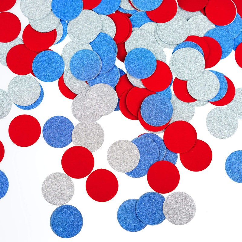 AWESON PARTY Independence Day Party Table Confetti Decor - Circle Dots Table Scatter Confetti Patriotic National Day American Baby Shower Presidents Birthday Party Confetti Decorations, 200pc - Image 4
