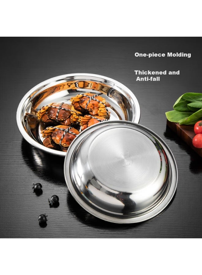 MAX COOK Meichun Thickened 304 Stainless Steel Plate And Bowl, 26cm, Government Subsidy, Mcwapd26, Widened And Deepened, Drop-resistant - Image 3