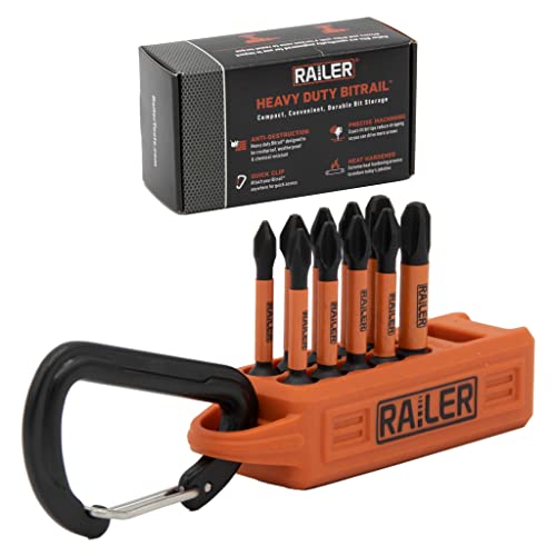 Railer Phillips Screwdriver Magnetizer Bit Set - Premium S2 Steel 2 Inch Phillips Impact Driver 10-Piece Bit Set With A Magnetizer Bit Holder & Carabiner - Image 1