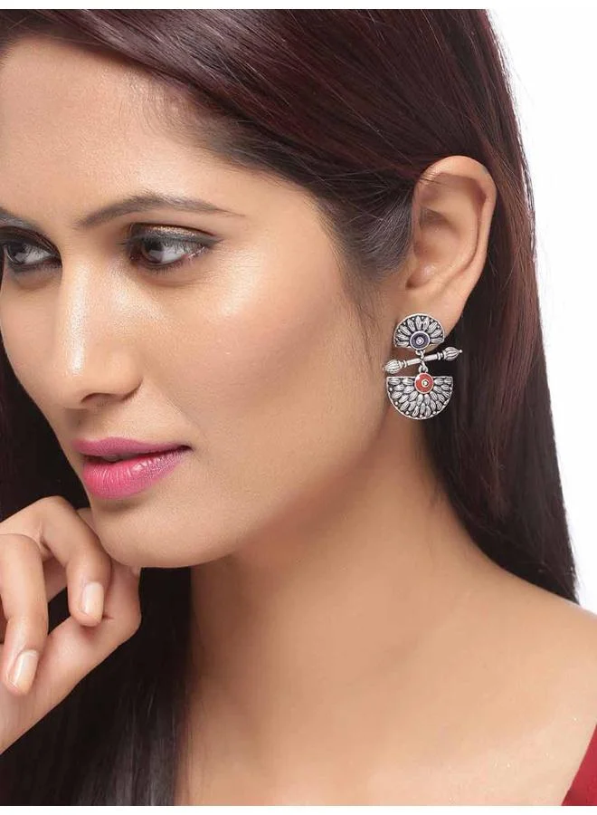 VOYLLA Mandala Lightly Embellished Drop Earrings