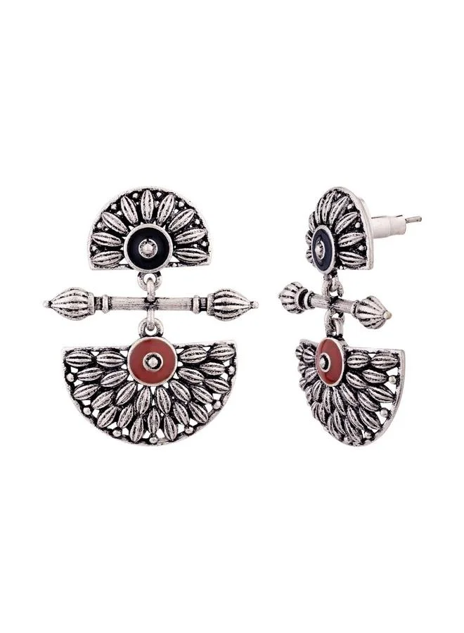 VOYLLA Mandala Lightly Embellished Drop Earrings