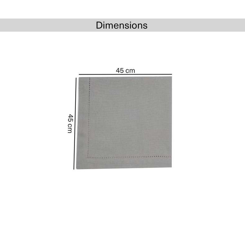 Pan Home Alira Napkin Set - Grey - 12 Pieces - Image 5