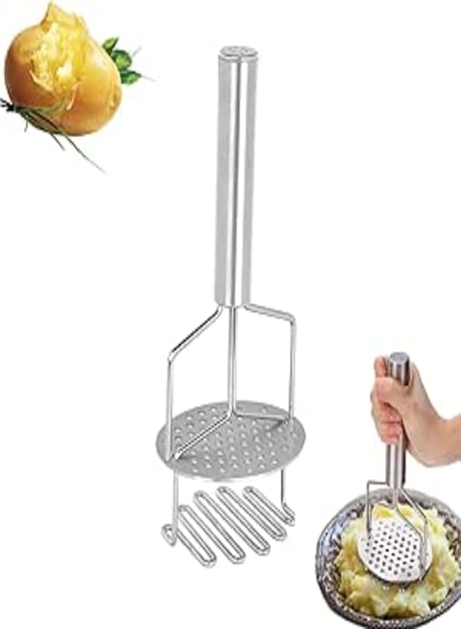 Potato's Masher's Double Layer Potato Masher Stainless Steel Masher for Making Mashed Potatoes Potato's Double Layer Masher's for Mashing Potatoe's Sweet Cheese Carrot's