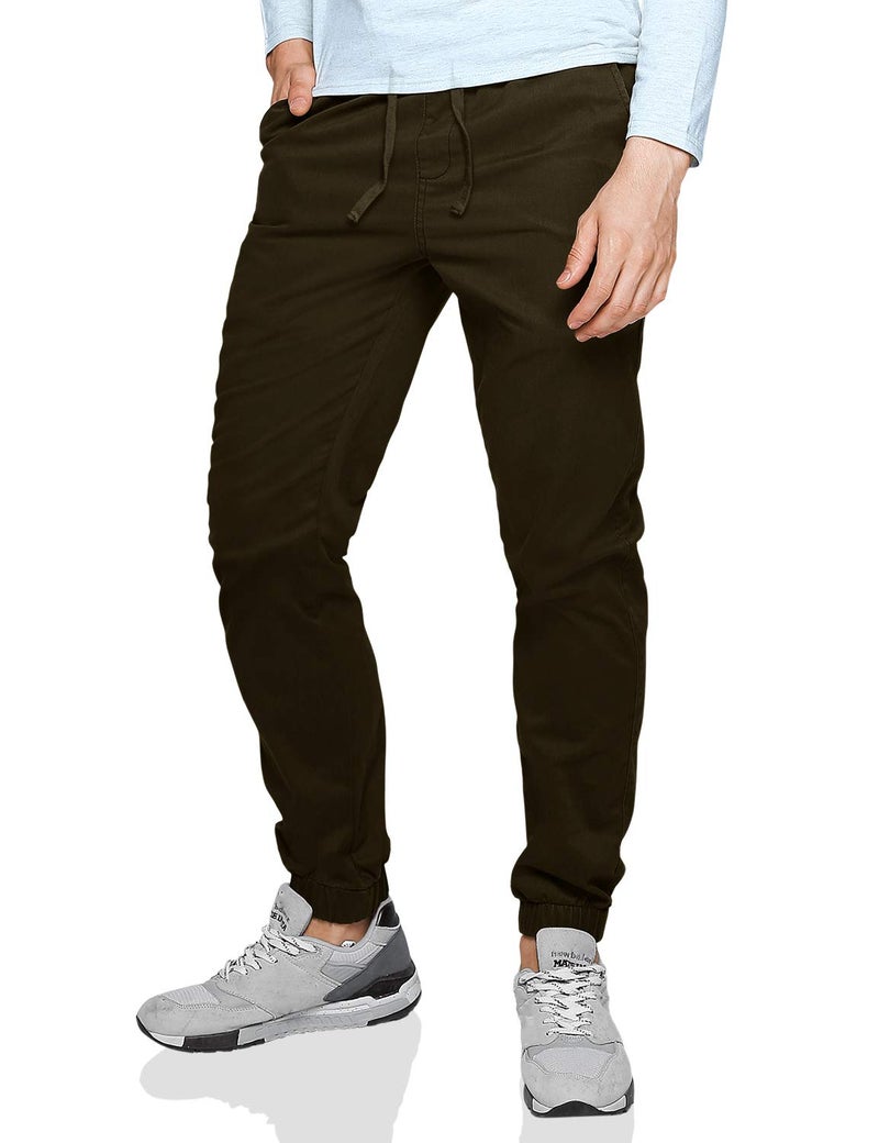 Match Men's Chino Jogger Pants (29, 6054 Army Yellow) - Image 1