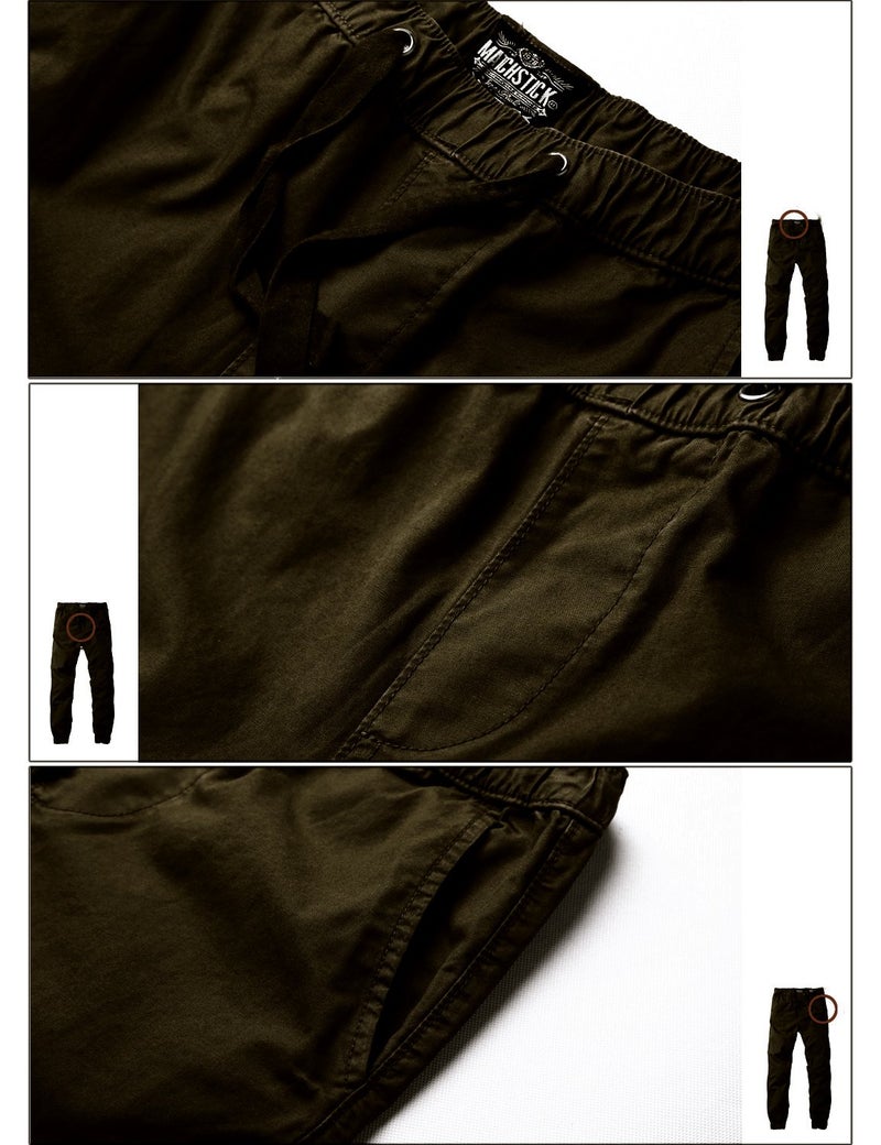 Match Men's Chino Jogger Pants (29, 6054 Army Yellow) - Image 5