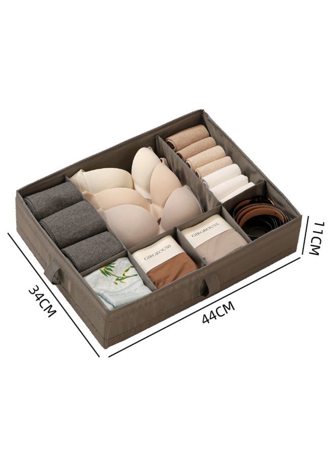 Sock Underwear Drawer Organizer Box Dividers Foldable Fabric Big Capacity Divide Closet Lingerie Storage Bins For Bras Socks Underpants - Image 1