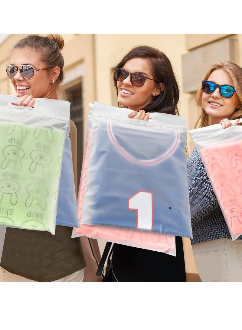 Generic Frosted T Shirt Bags, 50 Pieces Poly Mailers with Handle Frosted T Shirt Bags Packaging Bags Mailing Envelopes Clear Shipping Bags for Small Business Clothing Transporting - Image 5